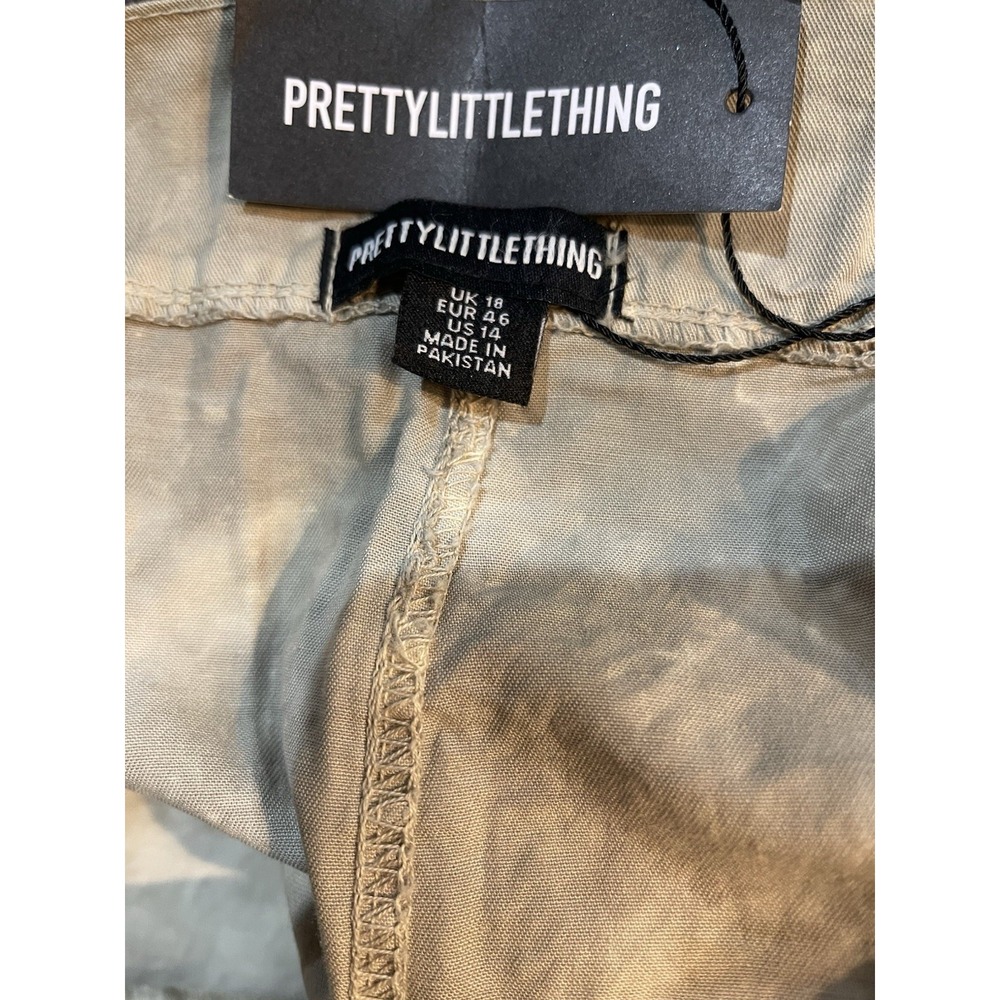 Pretty Little Thing Plus Camo Pocket Detail Cargo Trouser Womens 14 - Picture 5 of 5
